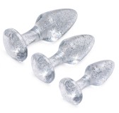 Lot de 3 plugs Scintilly Transparent Lot de 3 plugs Scintilly Transparent