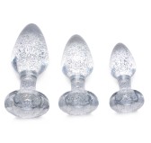 Lot de 3 plugs Scintilly Transparent