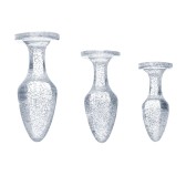 Lot de 3 plugs Scintilly Transparent Lot de 3 plugs Scintilly Transparent
