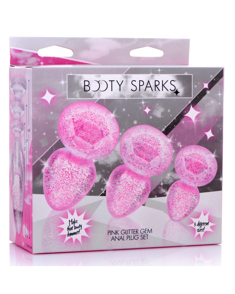 Lot de 3 plugs Scintilly Rose