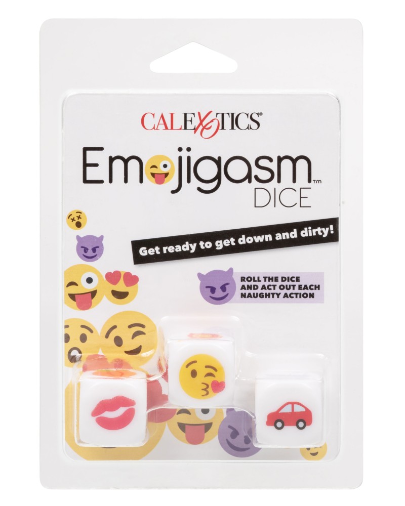 Dés coquins EMOJI GASM x3