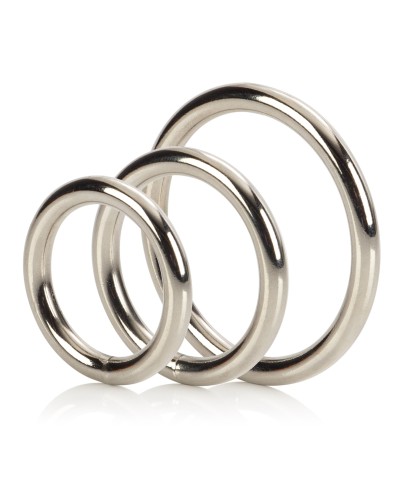 Lot de 3 cockrings en métal Silver Ring 32 à 50mm