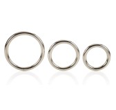 Lot de 3 cockrings en métal Silver Ring 32 à 50mm