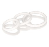 Lot de 3 cockrings souples Blanc