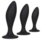 Lot de 3 plugs en silicone Curve Kit Noirs