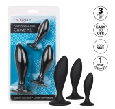 Lot de 3 plugs en silicone Curve Kit Noirs