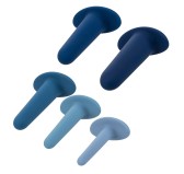 Lot de 5 plugs silicone Anal Training Bleus