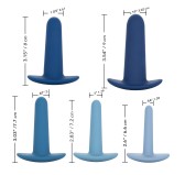 Lot de 5 plugs silicone Anal Training Bleus Lot de 5 plugs silicone Anal Training Bleus