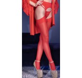 Collant effet Porte-jarretelles Mina - Rouge