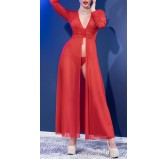 Robe ouverte Nuria - Rouge