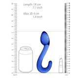 Gode en verre Champ Bleu 17 x 4cm