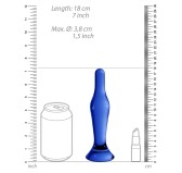 Plug en verre Flask Bleu 15 x 3.7cm