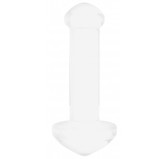 Plug en verre Massage Blanc 8.5 x 3.4cm