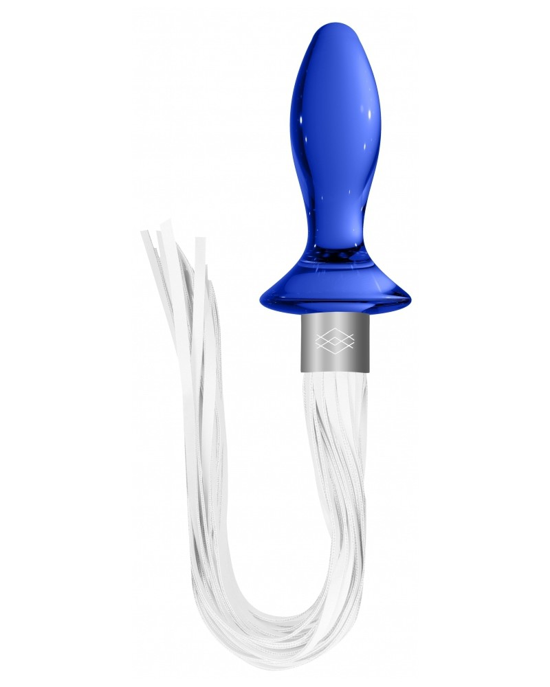 Plug en verre Tail Bleu 9 x 3.5cm