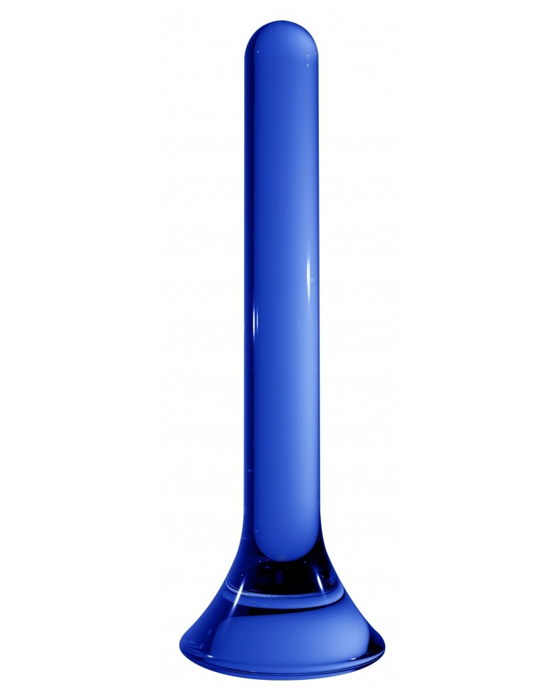 Plug en verre Tower Bleu 15 x 2cm